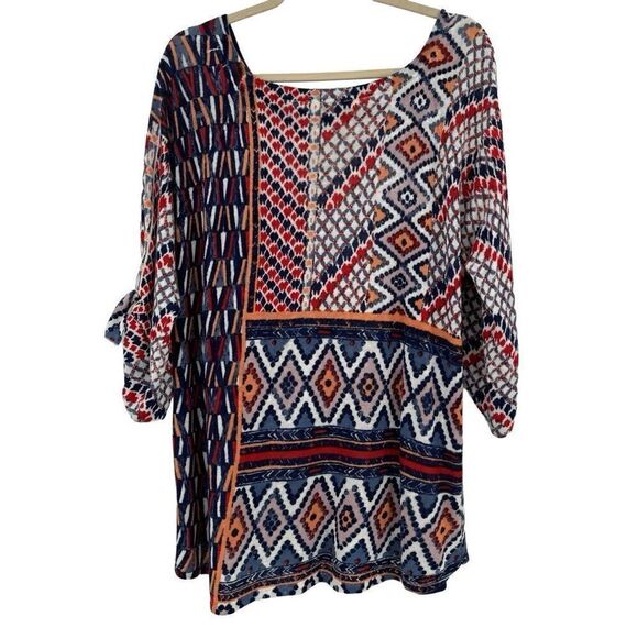 ZoZo 3/4 length Tie-Sleeve Sweater Multi Colored Large - Picture 7 of 8